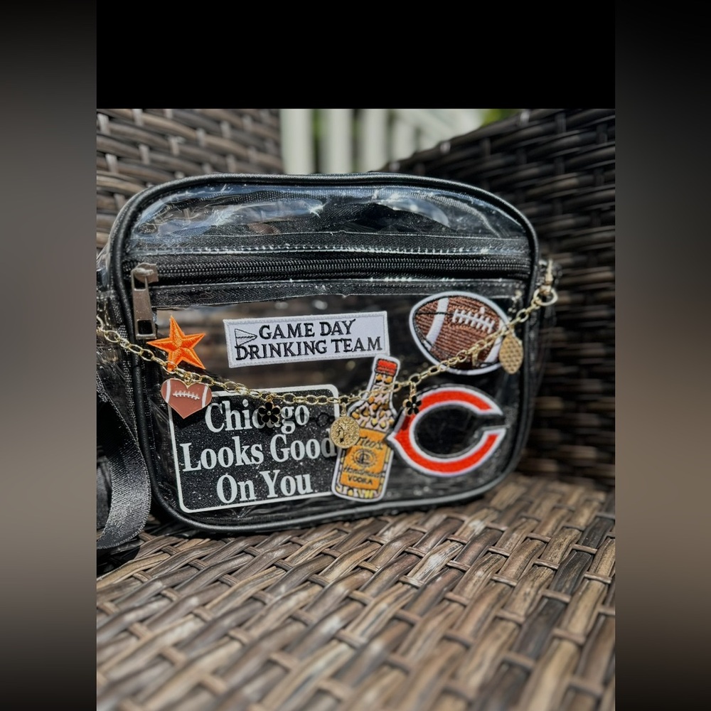 Clear Stadium Bag | Chicago Game Day Drinking Team Patch Purse |Stadium-Approved